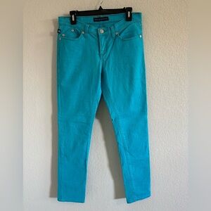 Rock & Republic Women’s Size 8 Low Rise Berlin Skinny Jeans Turquoise Stretch